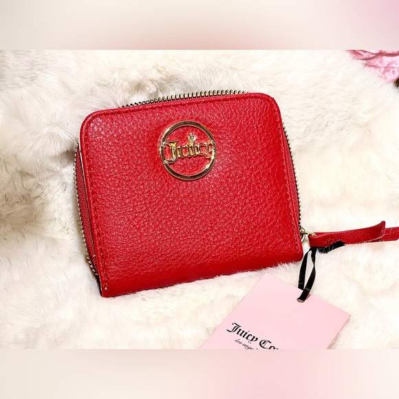 Juicy Couture Handbags - Juicy Couture Red Textured Wallet